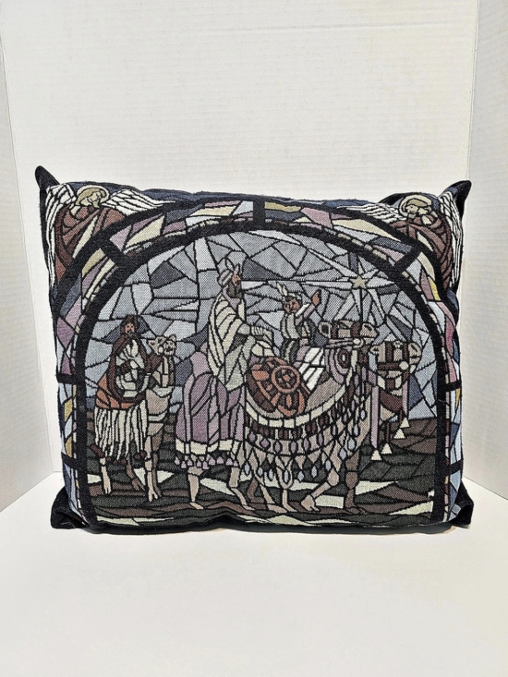 Christmas Tapestry Decorative Pillow ~ Three Kings